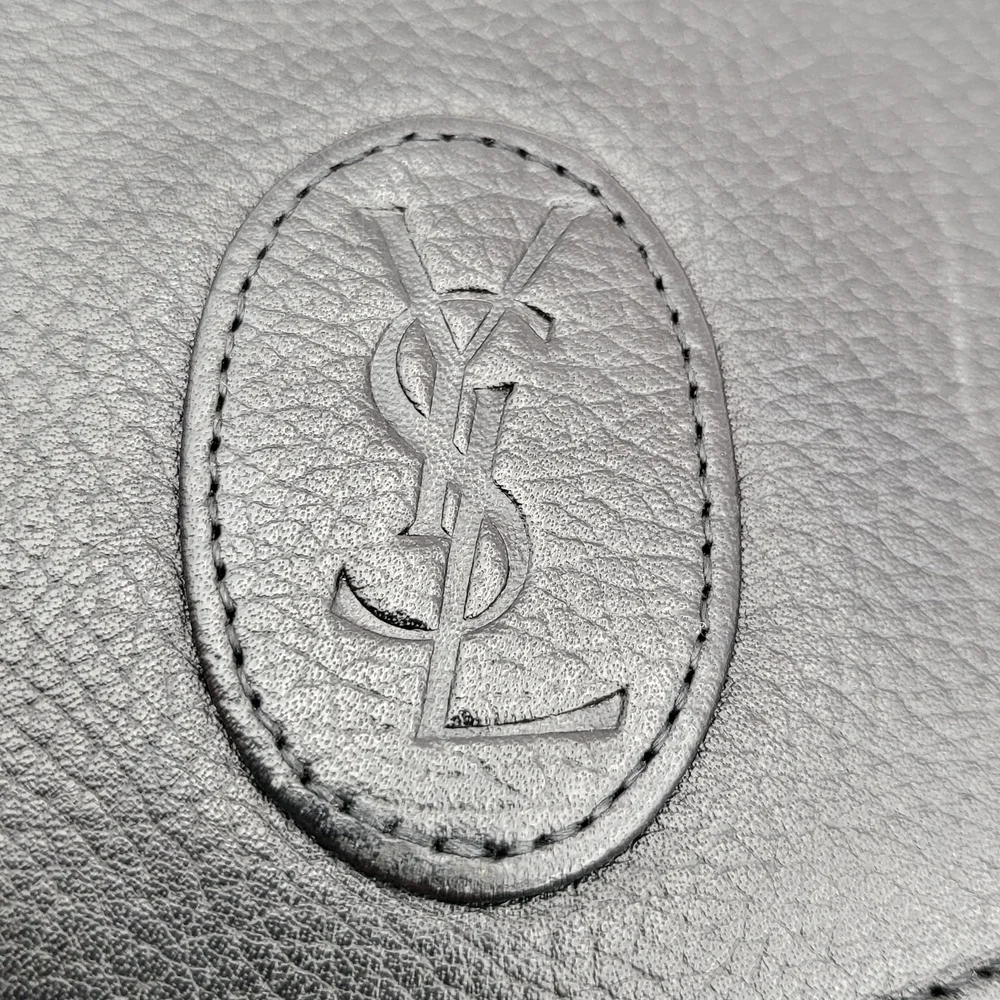 Yves Saint Laurent Cassandra Logo Black Leather Shoulder Bag Vintage Super Rare. - Picture 6 of 16